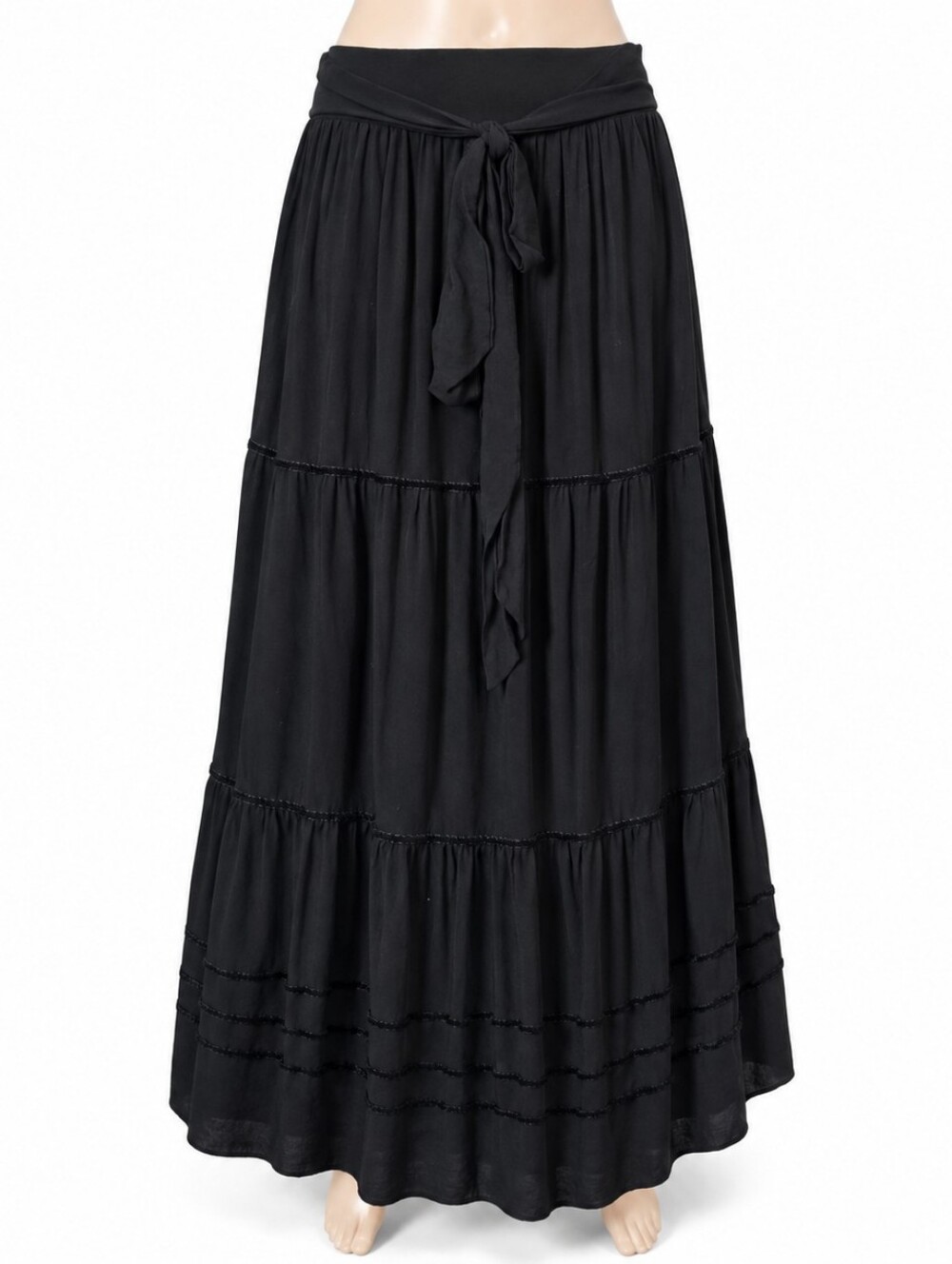 Farmers Market Black Maxi Skirt Size M